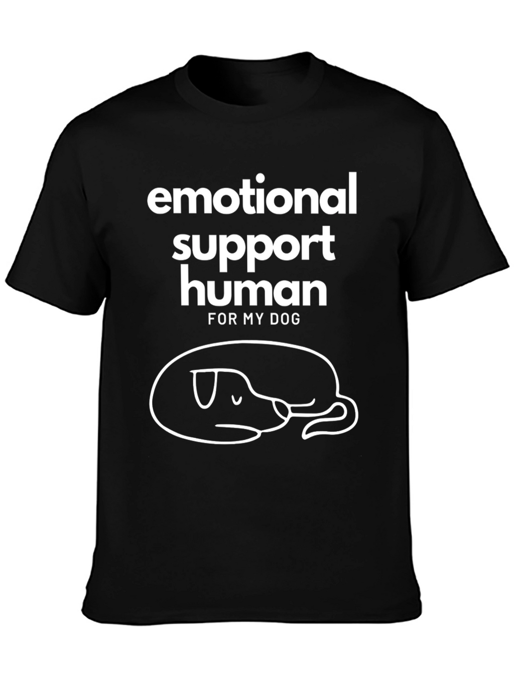 Emotional Support Human Dog Graphic T-Shirt