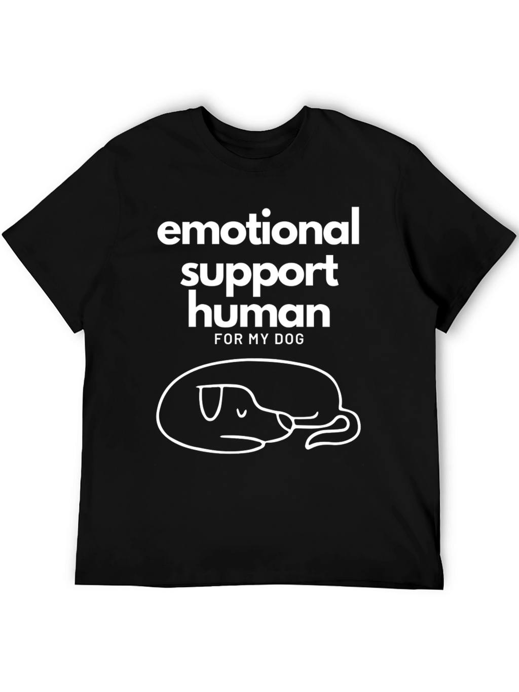 Emotional Support Human Dog Graphic T-Shirt