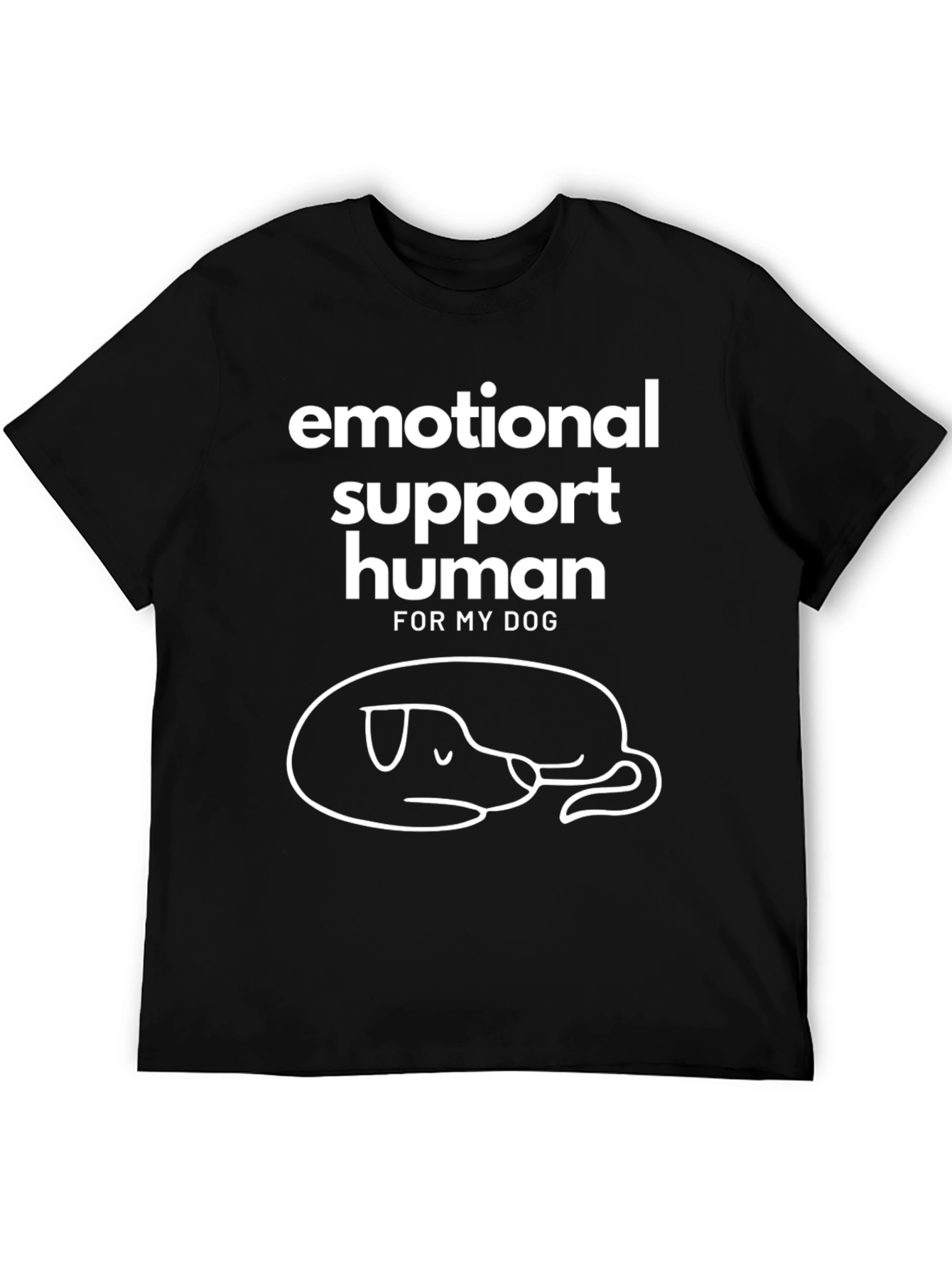Emotional Support Human Dog Graphic T-Shirt