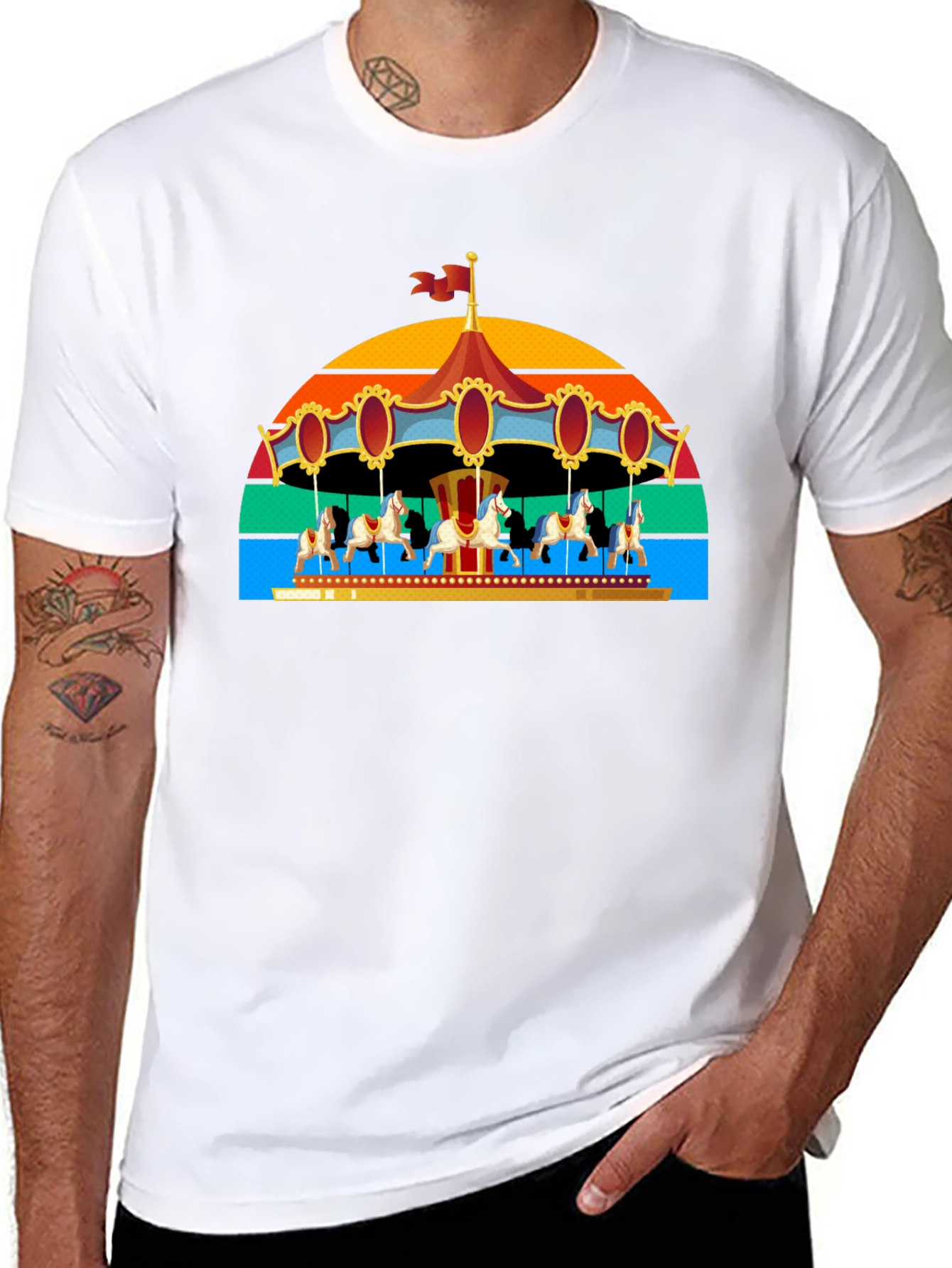Retro Carousel Horse T-Shirt