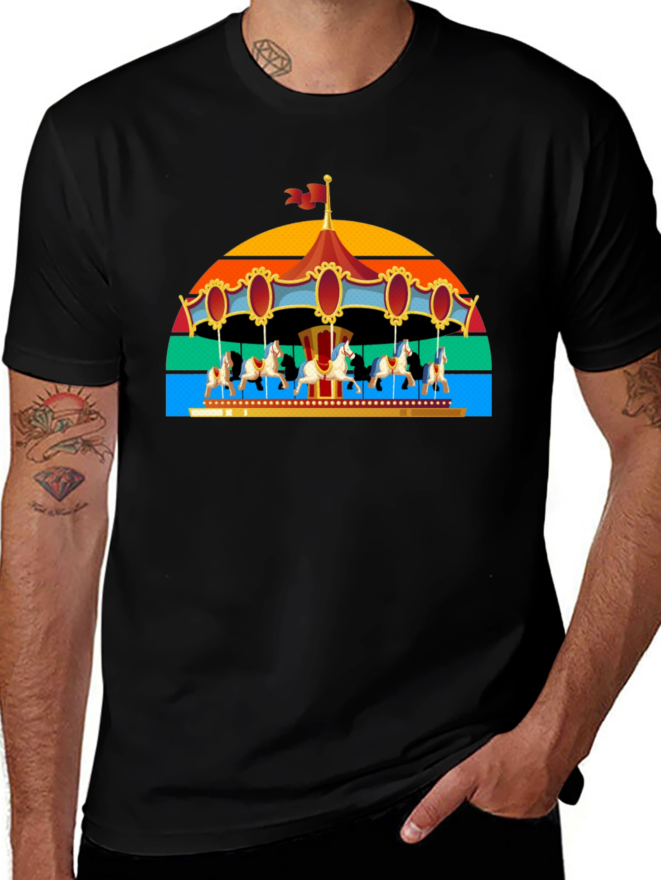 Retro Carousel Horse T-Shirt