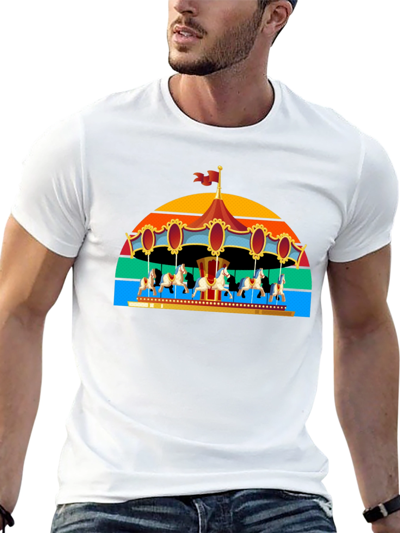 Retro Carousel Horse T-Shirt