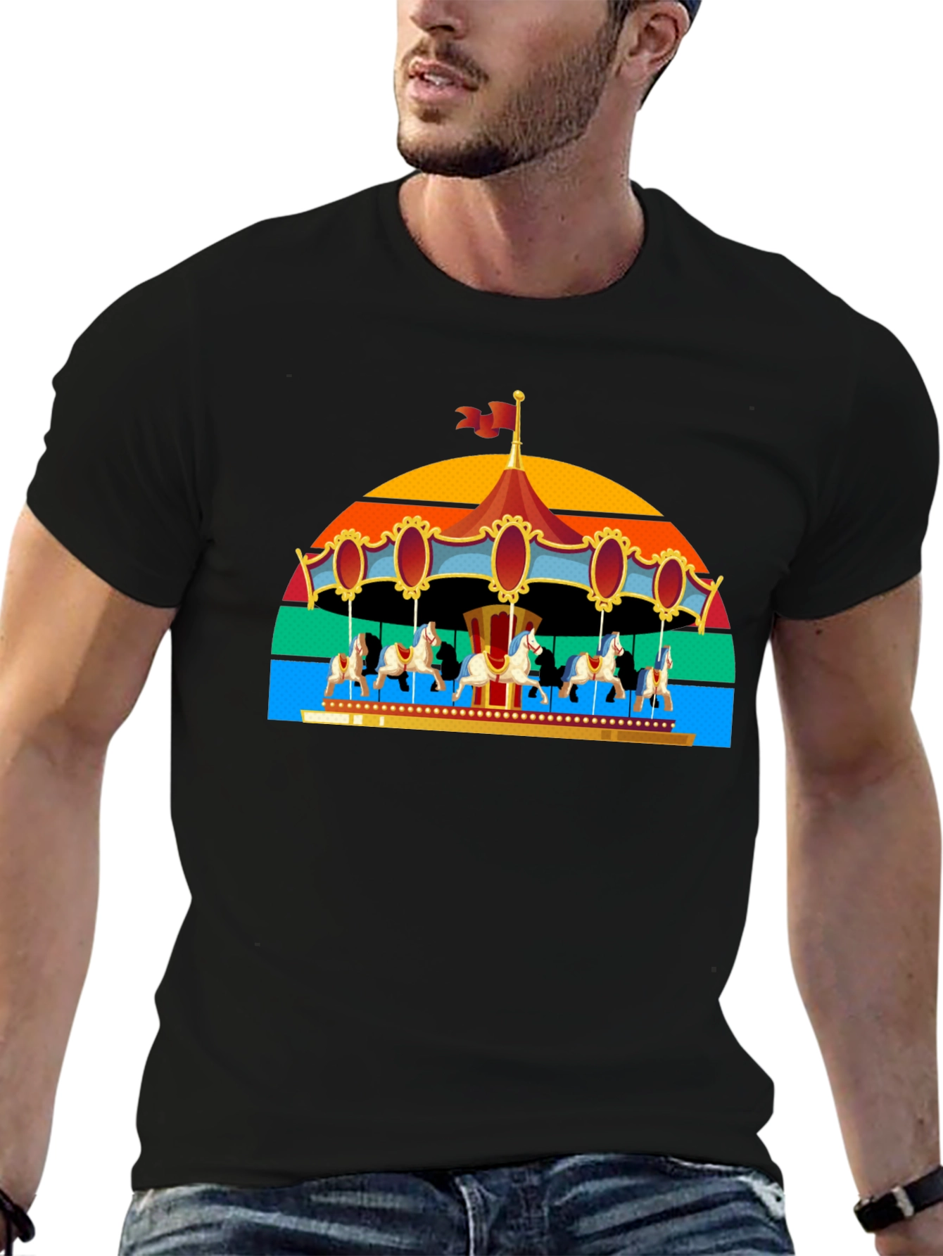 Retro Carousel Horse T-Shirt