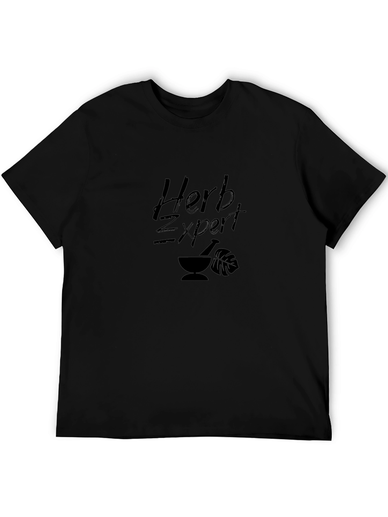 Herb Expert Black T-Shirt - Nature Inspired Design