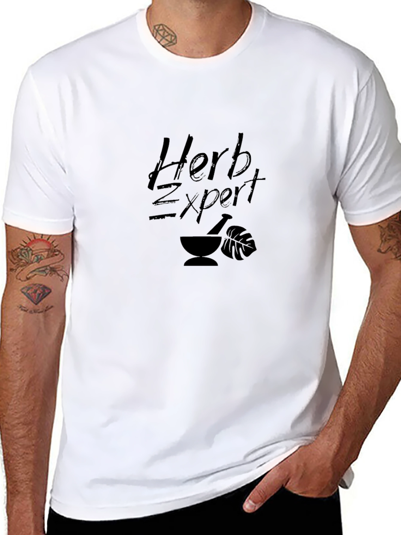 Herb Expert Black T-Shirt - Nature Inspired Design
