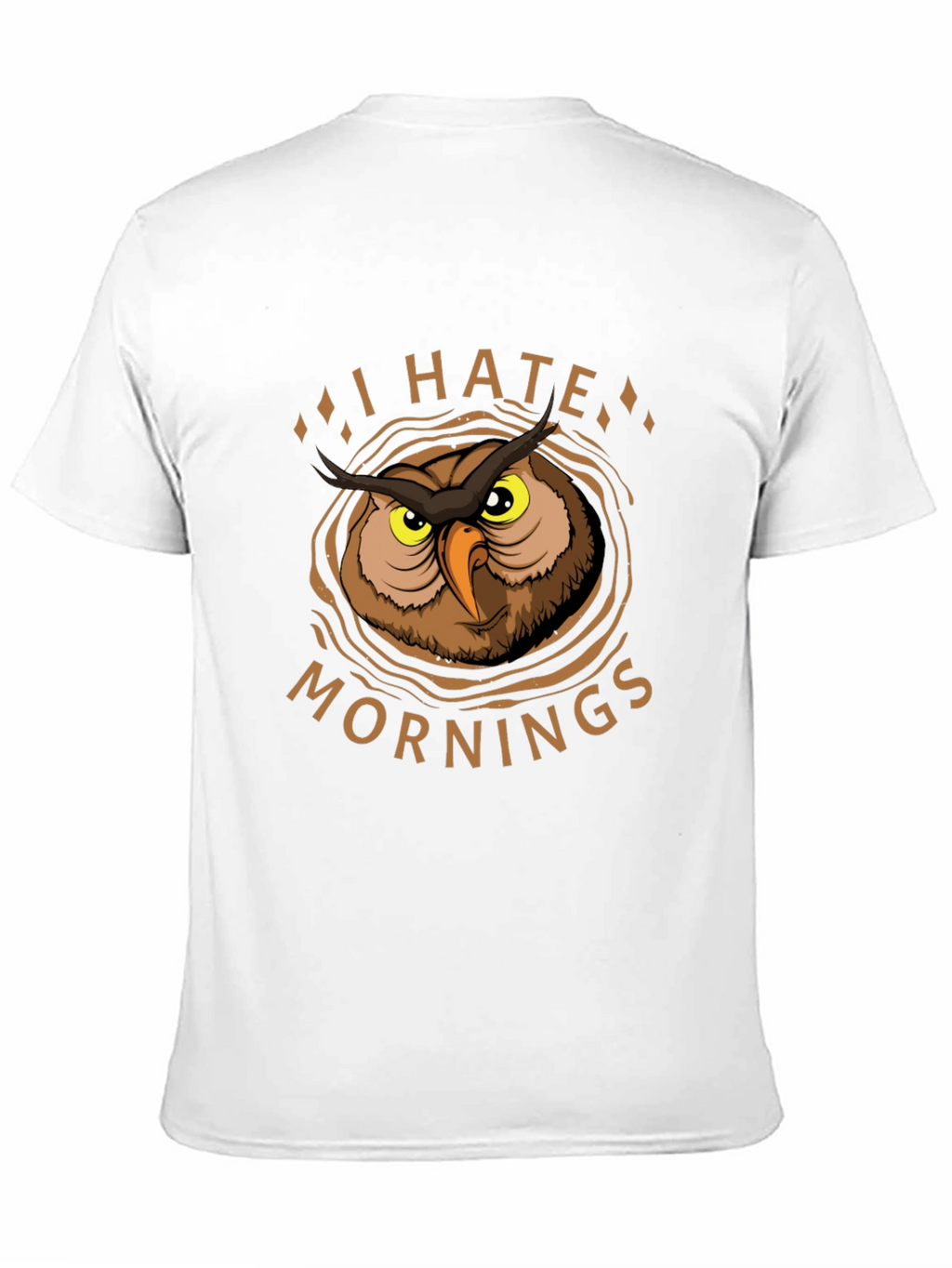 I Hate Mornings Owl Graphic T-Shirt