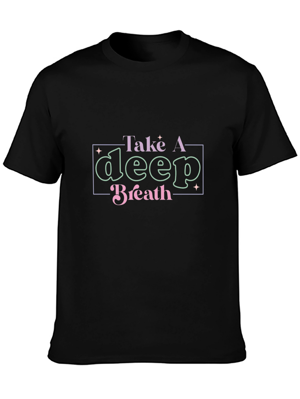 Take a Deep Breath Graphic Tee - Black