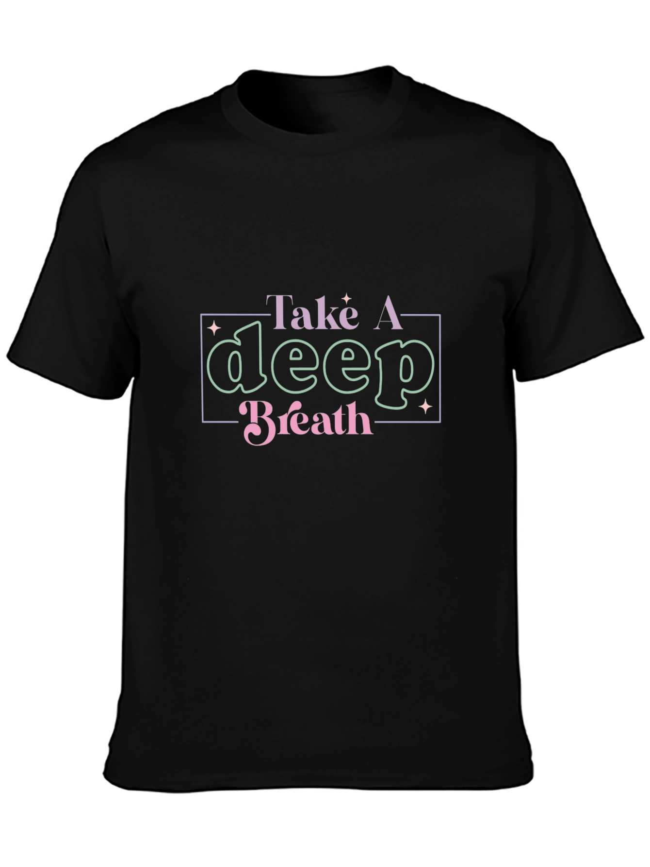 Take a Deep Breath Graphic Tee - Black