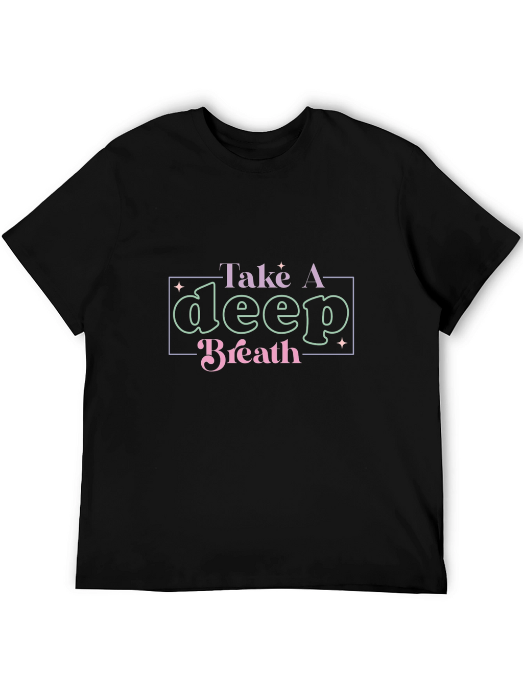 Take a Deep Breath Graphic Tee - Black