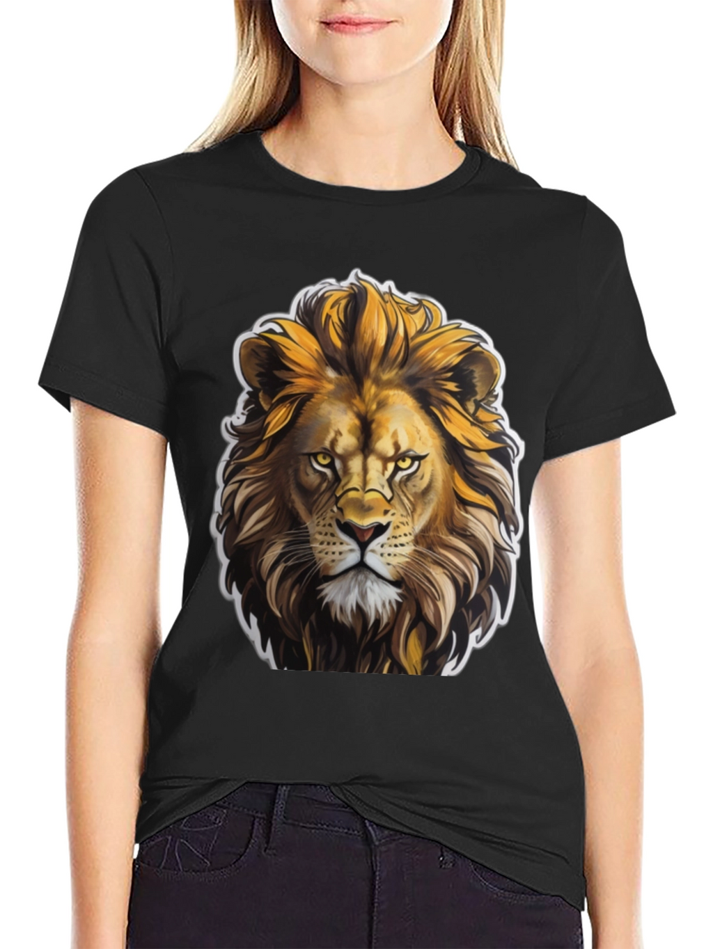 Lion King Graphic Tee - Black Cotton T-Shirt