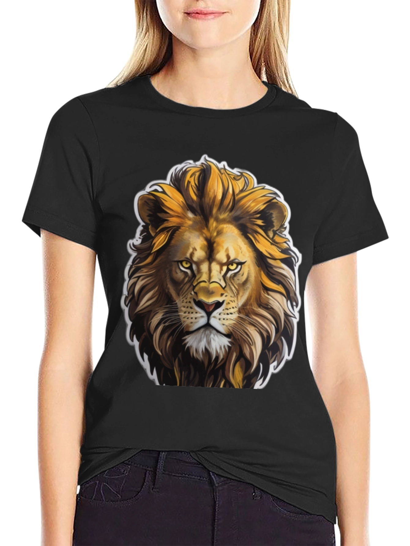 Lion King Graphic Tee - Black Cotton T-Shirt