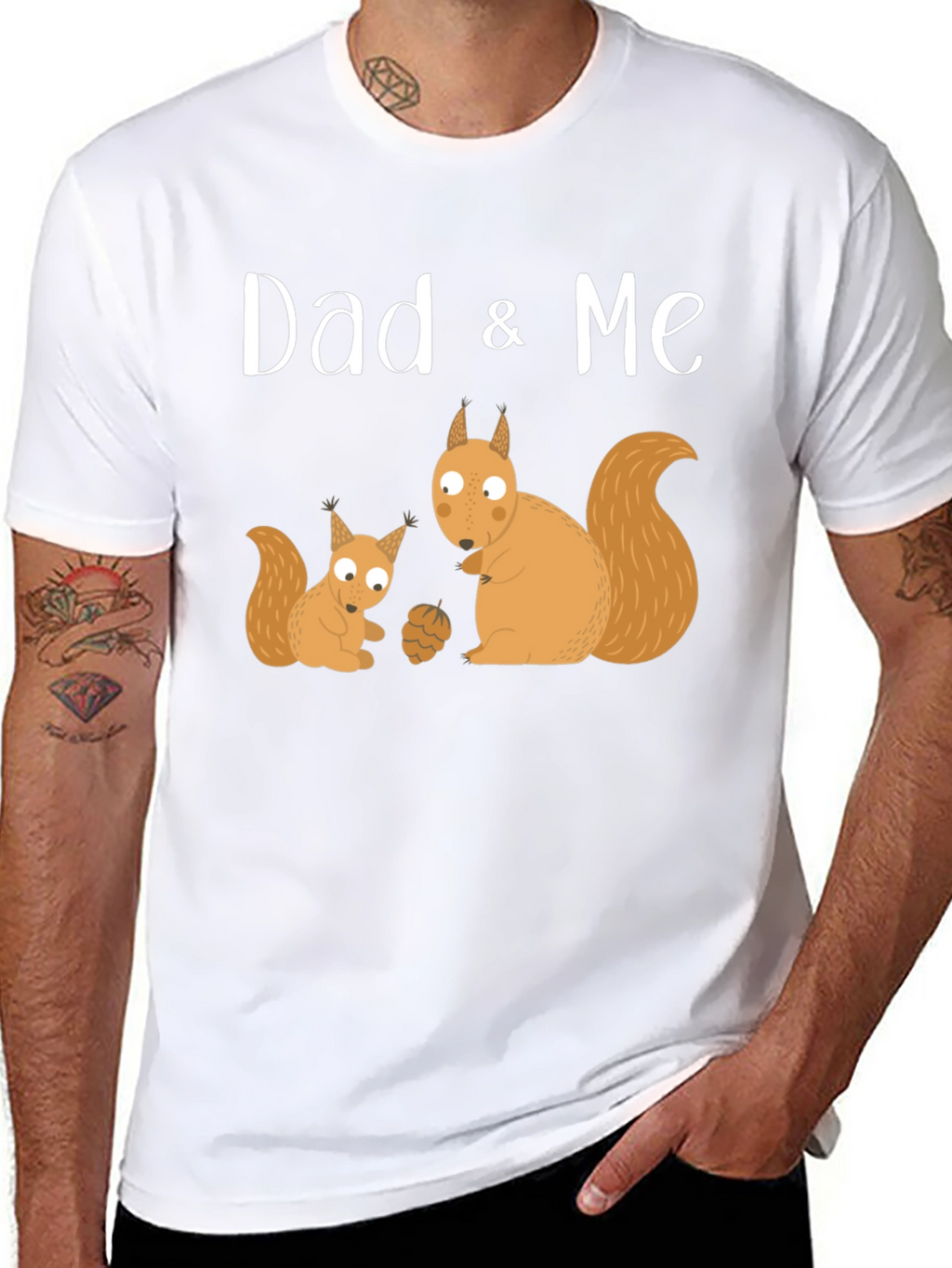 Dad & Me Squirrel Graphic T-Shirt
