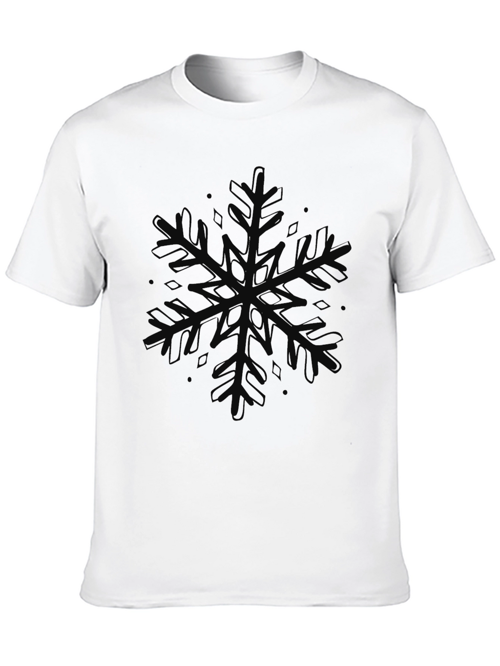 Snowflake Graphic Black T-Shirt