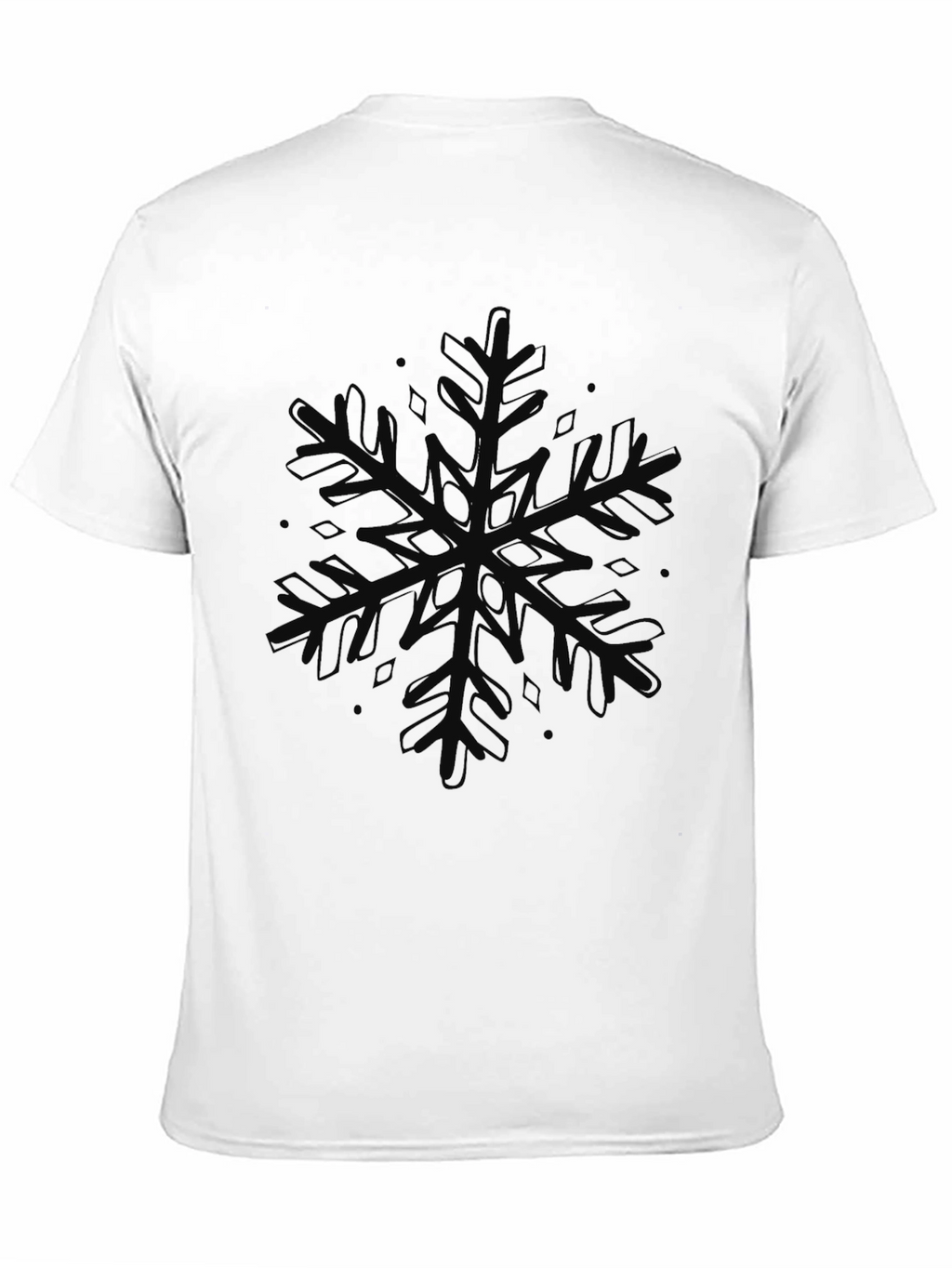 Snowflake Graphic Black T-Shirt