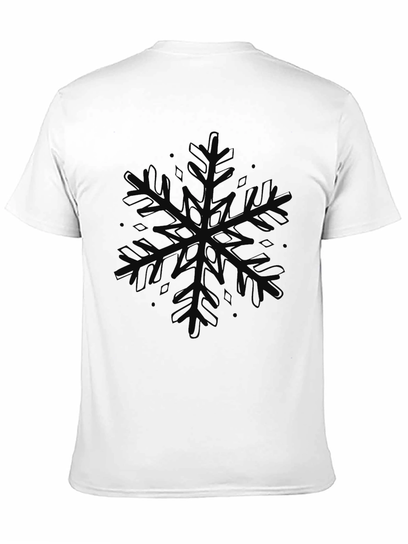Snowflake Graphic Black T-Shirt