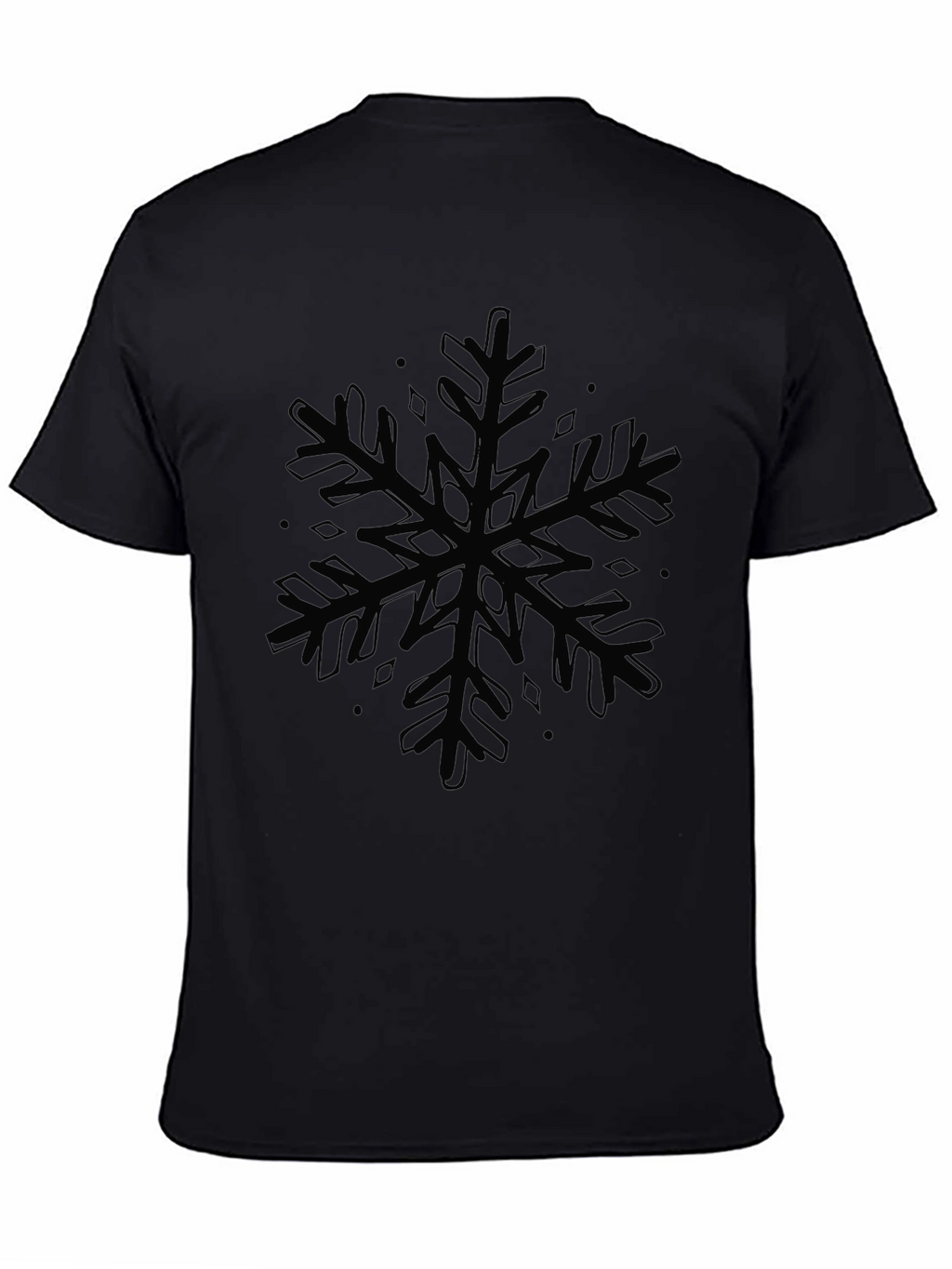 Snowflake Graphic Black T-Shirt