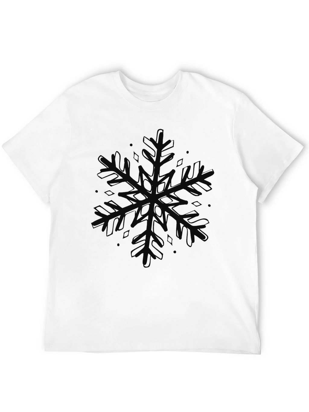 Snowflake Graphic Black T-Shirt