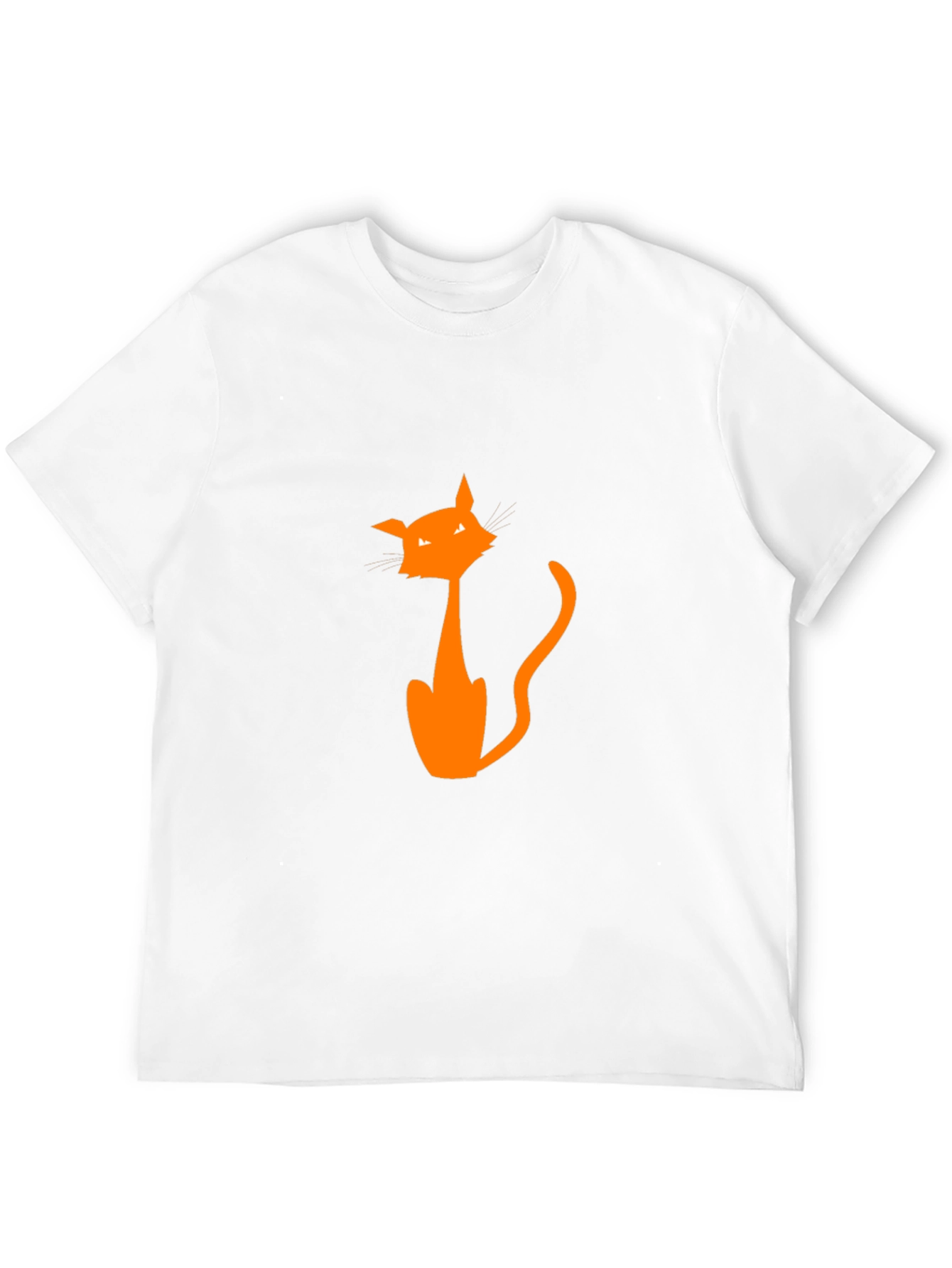 Halloween Cat Graphic Tee - Mens Black T-Shirt