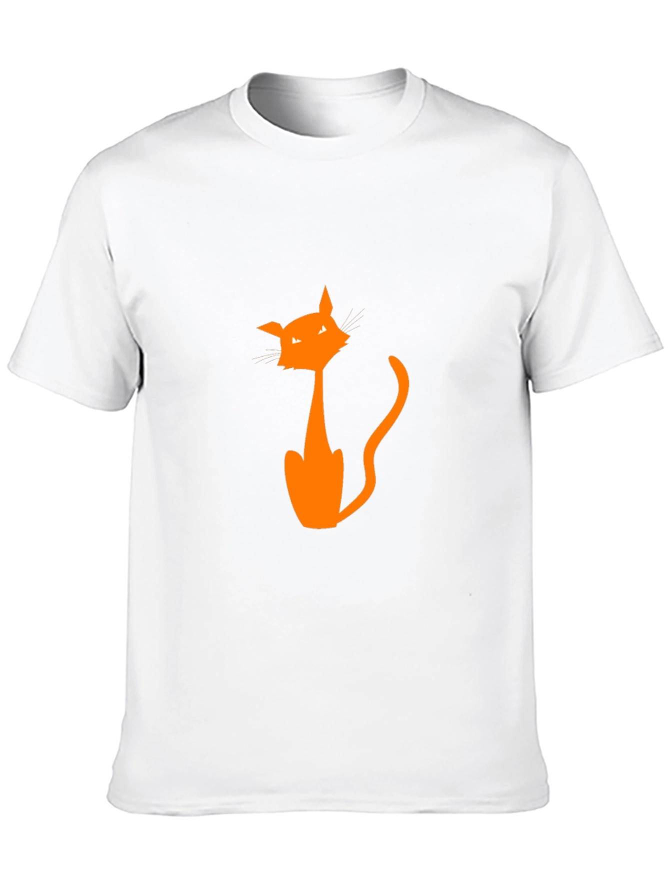 Halloween Cat Graphic Tee - Mens Black T-Shirt