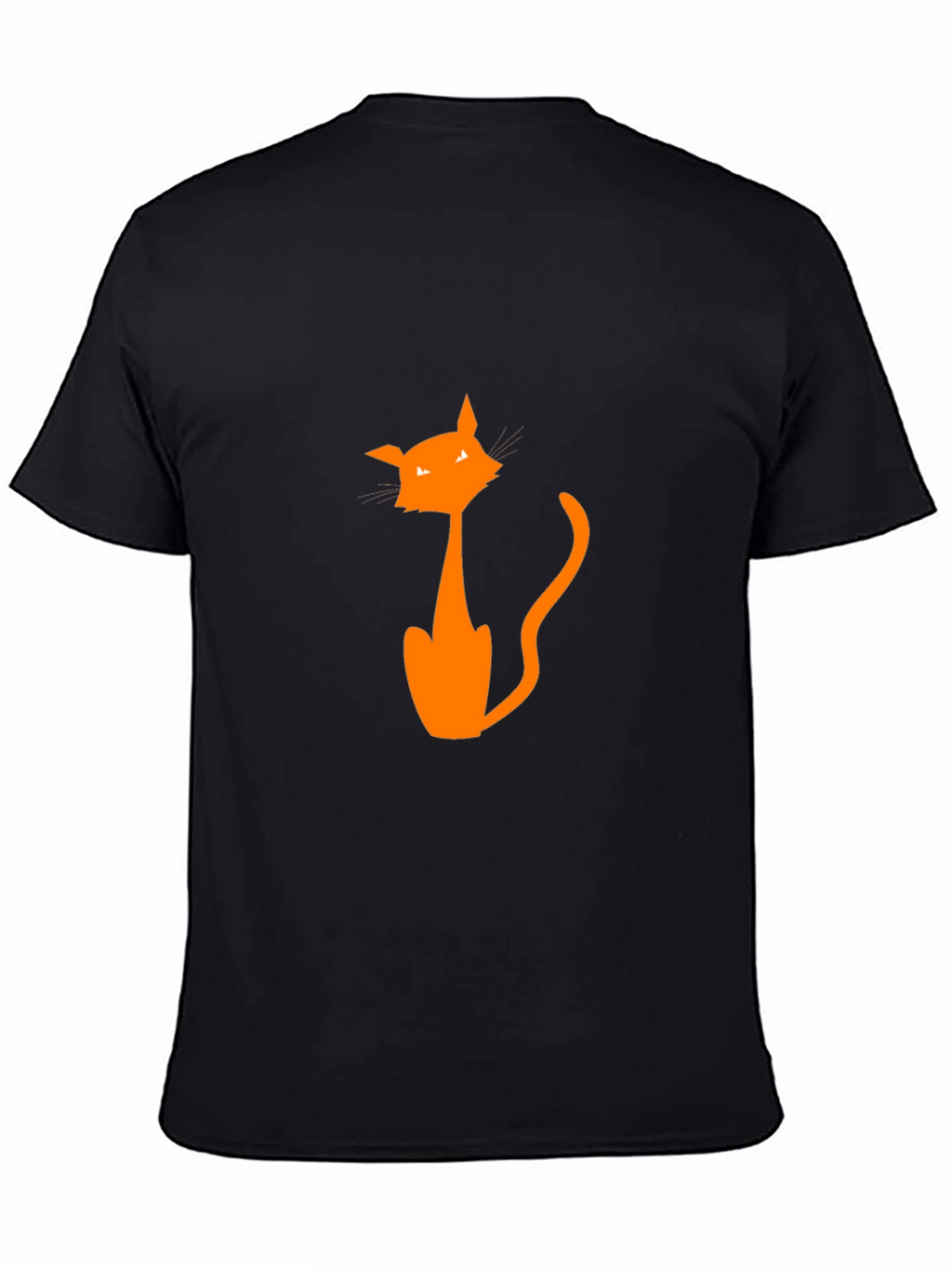 Halloween Cat Graphic Tee - Mens Black T-Shirt