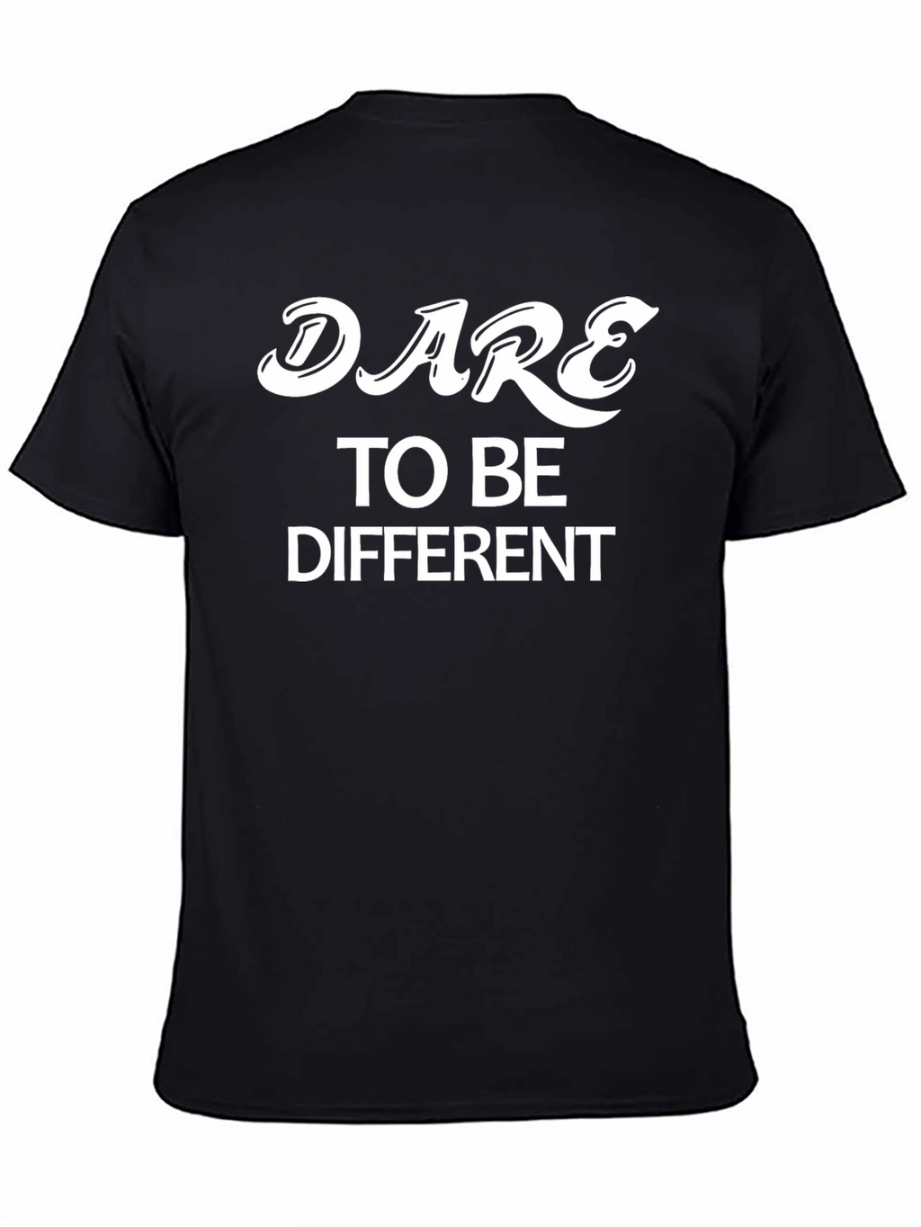 Dare to Be Different Black Graphic T-Shirt