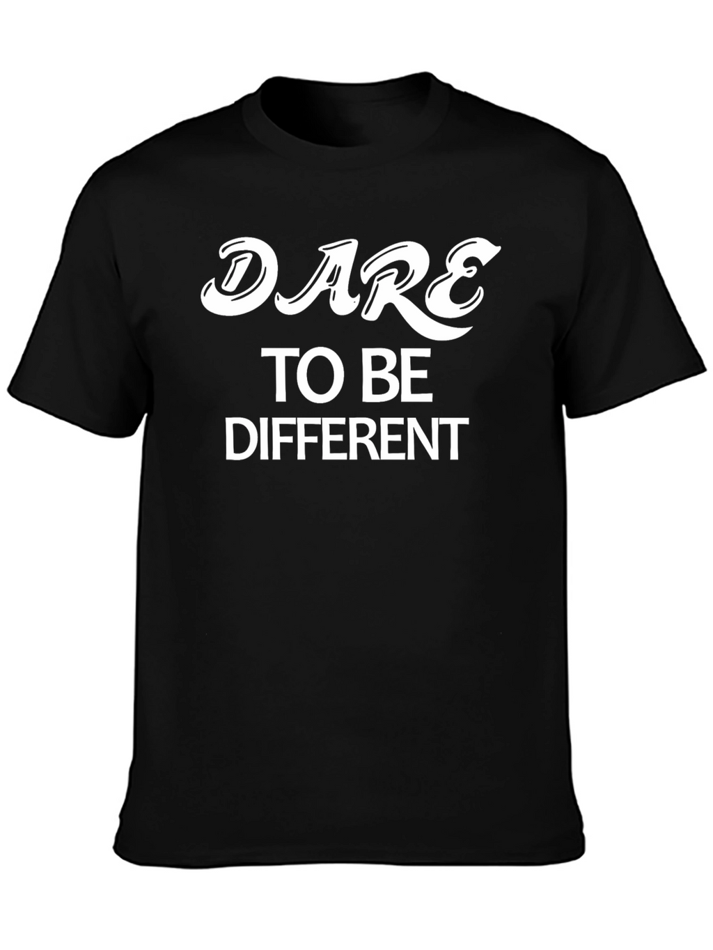 Dare to Be Different Black Graphic T-Shirt