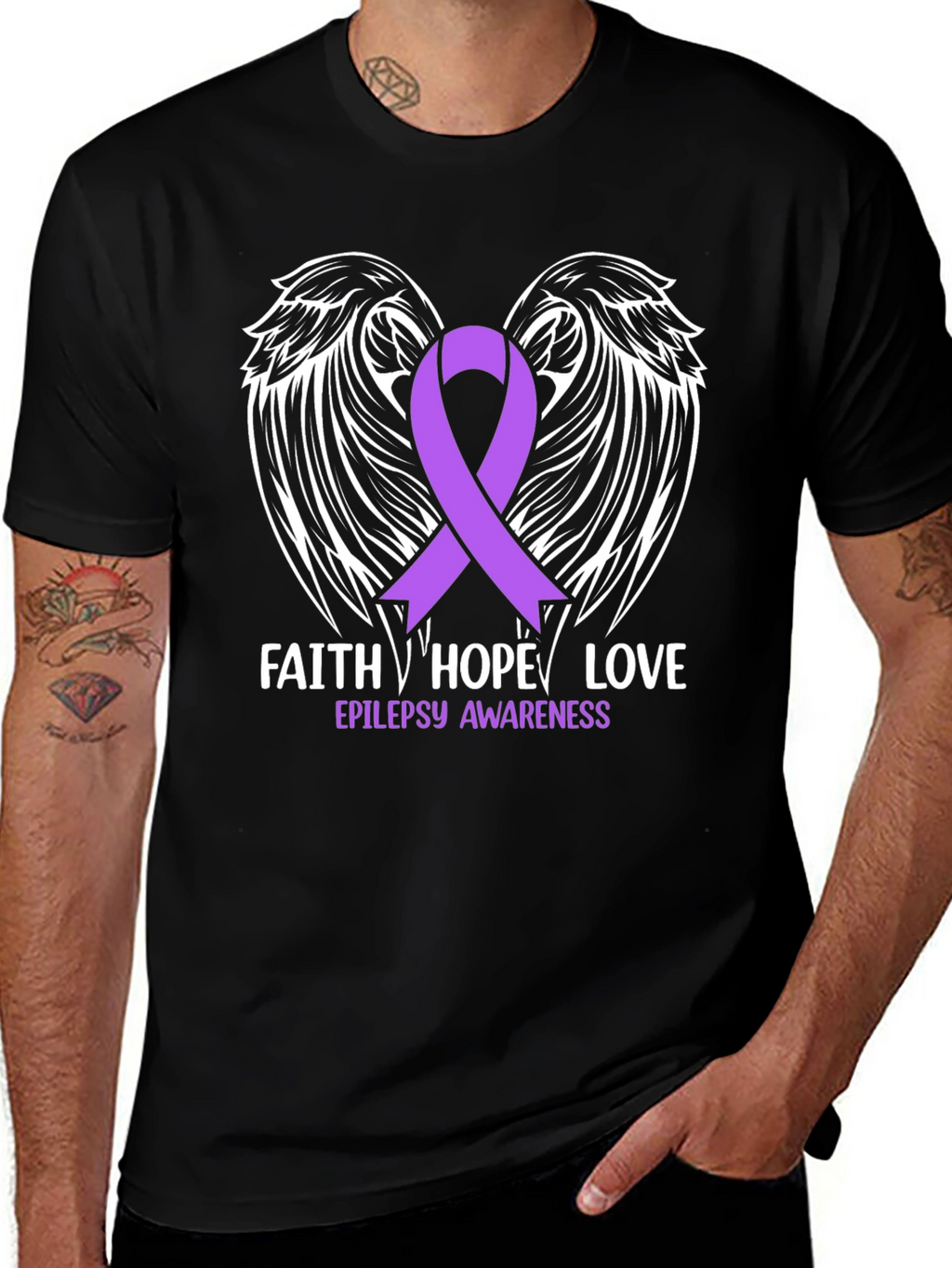 Faith Hope Love Epilepsy Awareness T-Shirt