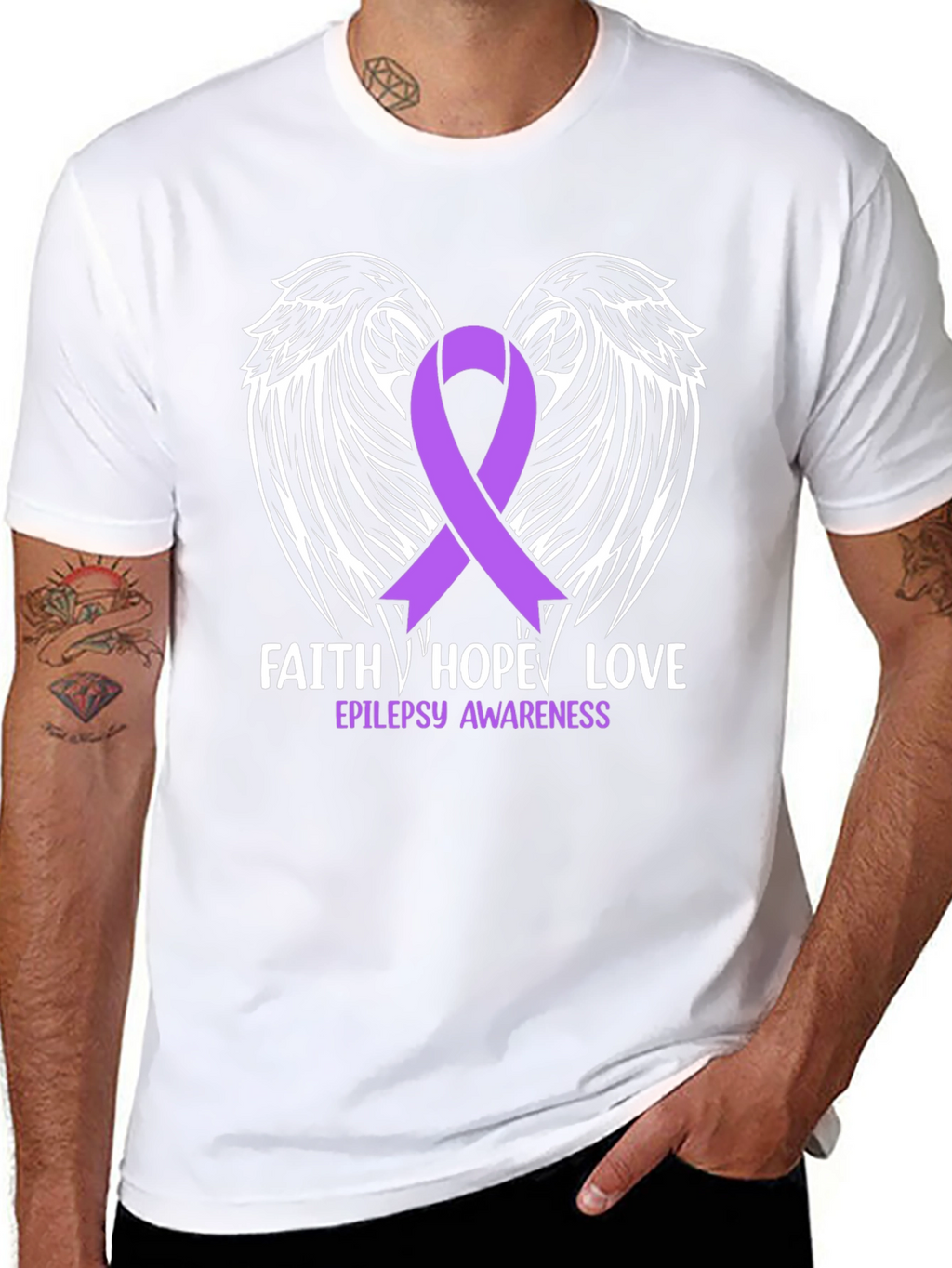 Faith Hope Love Epilepsy Awareness T-Shirt