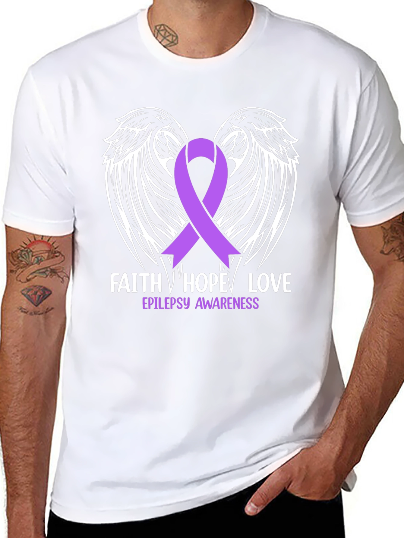 Faith Hope Love Epilepsy Awareness T-Shirt