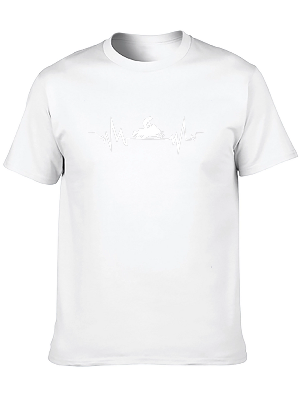 Snowmobile Heartbeat T-Shirt - Black