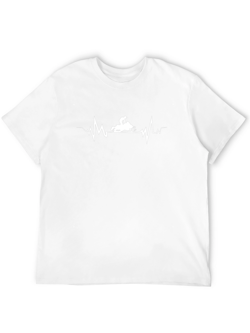 Snowmobile Heartbeat T-Shirt - Black