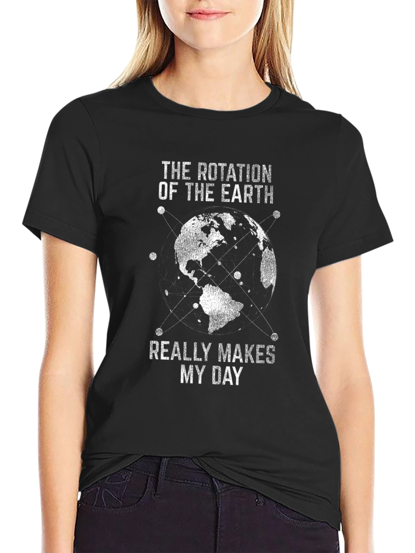 Earth Rotation Graphic Tee - Makes My Day T-Shirt