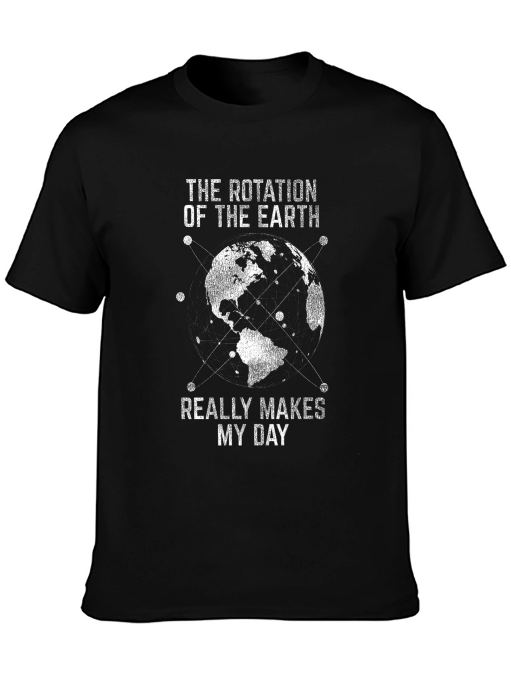 Earth Rotation Graphic Tee - Makes My Day T-Shirt