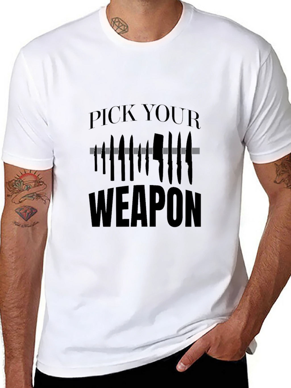 Pick Your Weapon T-Shirt - Edgy Graphic Tee