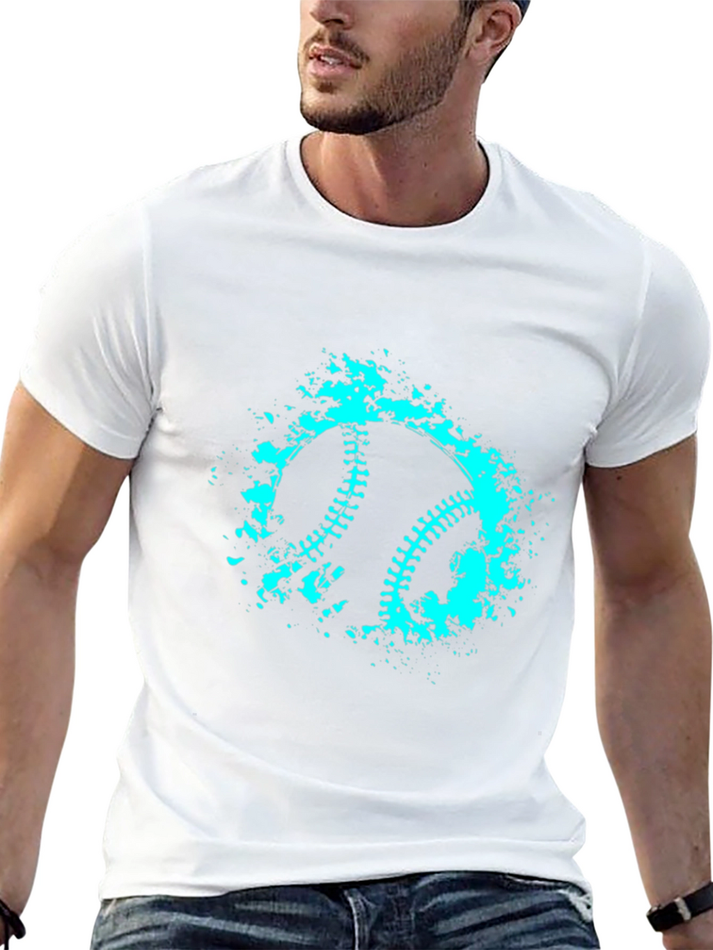 Baseball Splash Graphic Tee - Cool Casual Shirt
