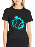 Baseball Splash Graphic Tee - Cool Casual Shirt