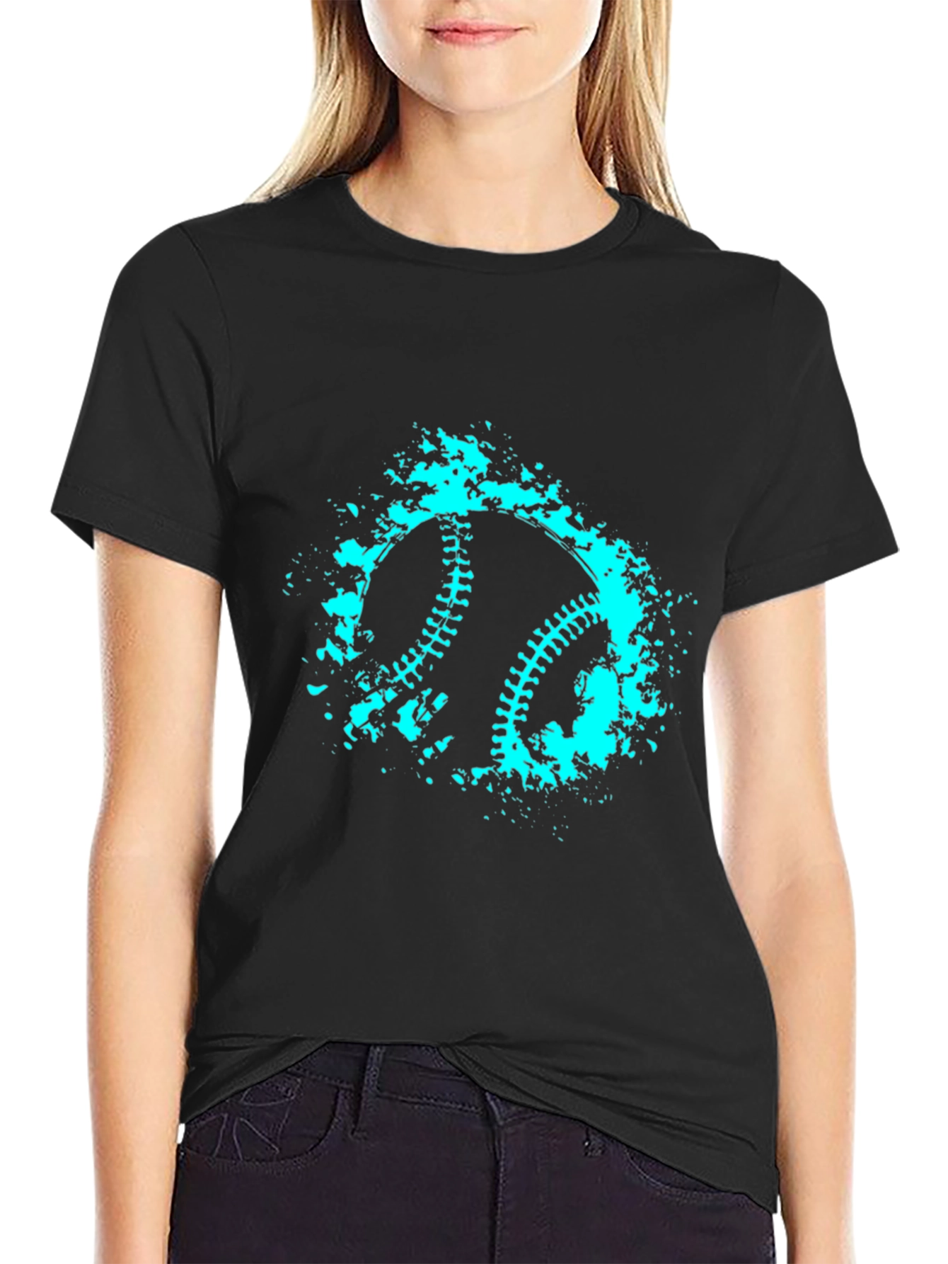 Baseball Splash Graphic Tee - Cool Casual Shirt