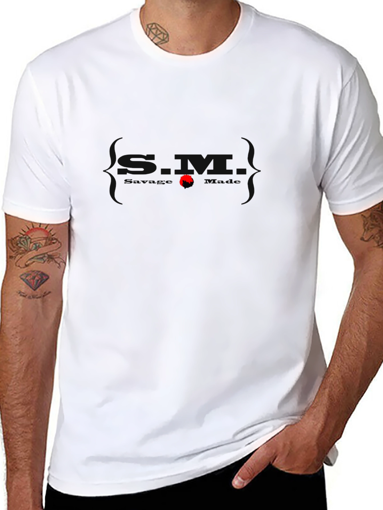 Mens Black Graphic Tee - Subtle Automotive Design