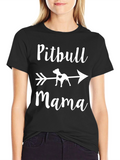 Pitbull Mama Graphic Tee - Dog Lovers T-Shirt
