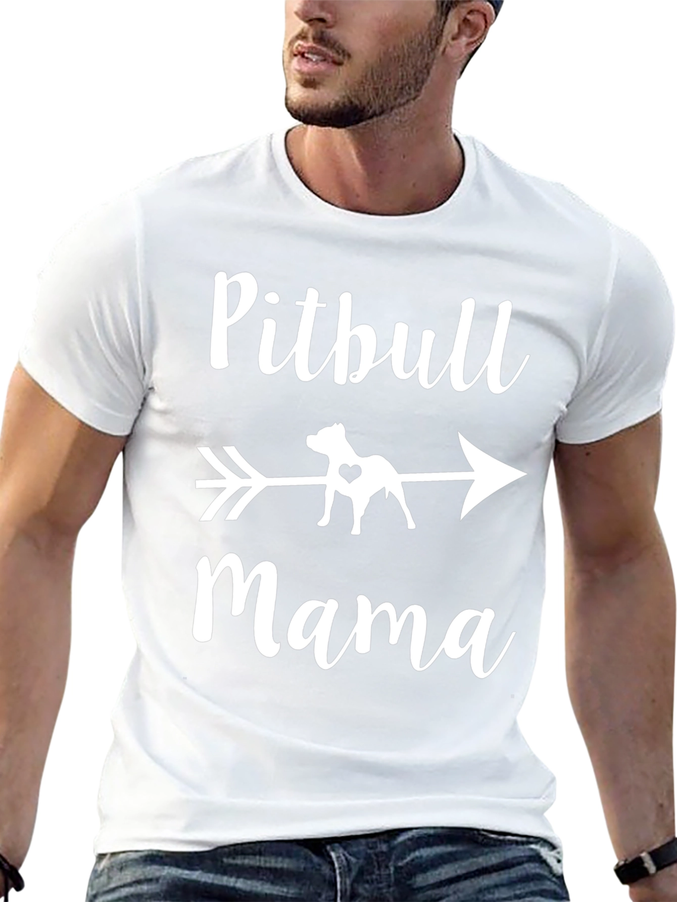 Pitbull Mama Graphic Tee - Dog Lovers T-Shirt