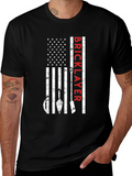 Bricklayer USA Flag T-Shirt - Patriotic Construction Tee