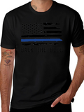Back the Blue Graphic Tee - Black T-Shirt
