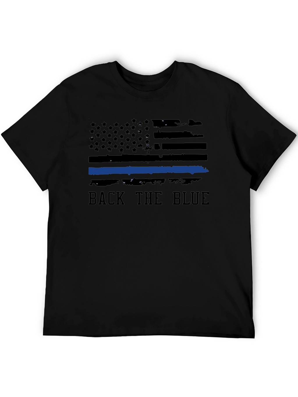 Back the Blue Graphic Tee - Black T-Shirt