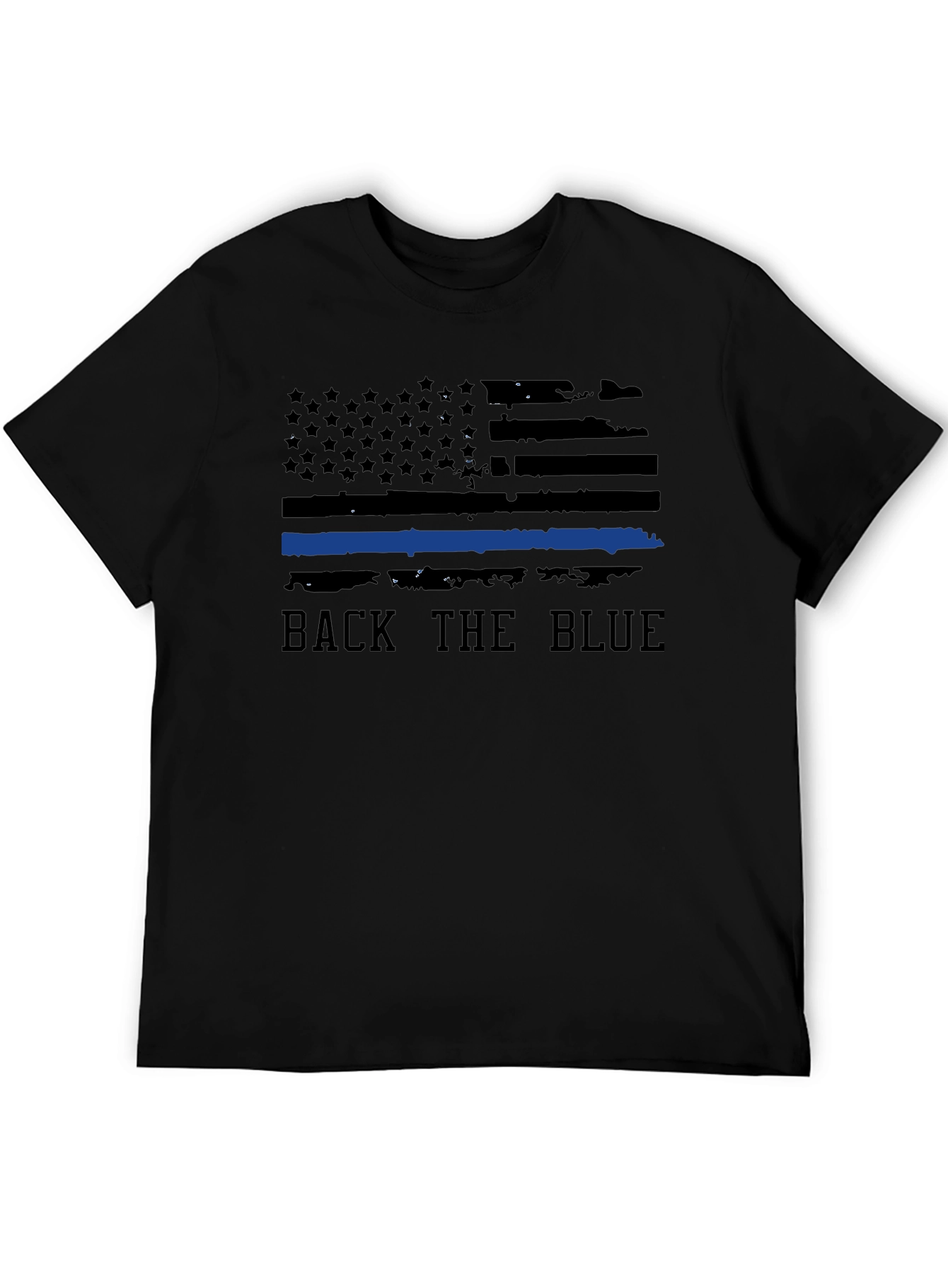Back the Blue Graphic Tee - Black T-Shirt