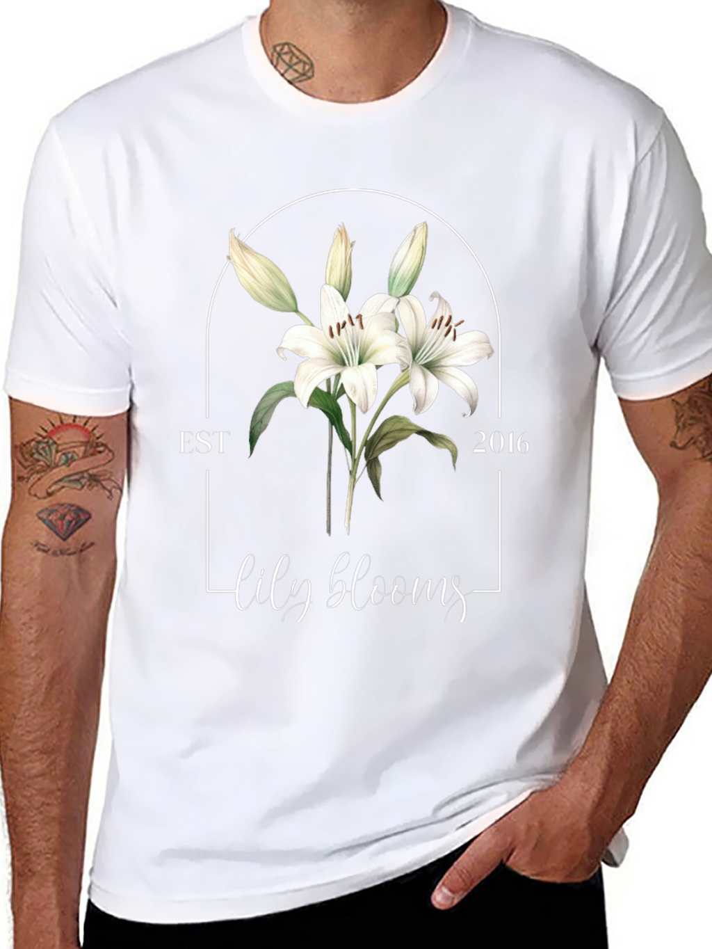 Lily Blooms Est 2016 Black T-Shirt