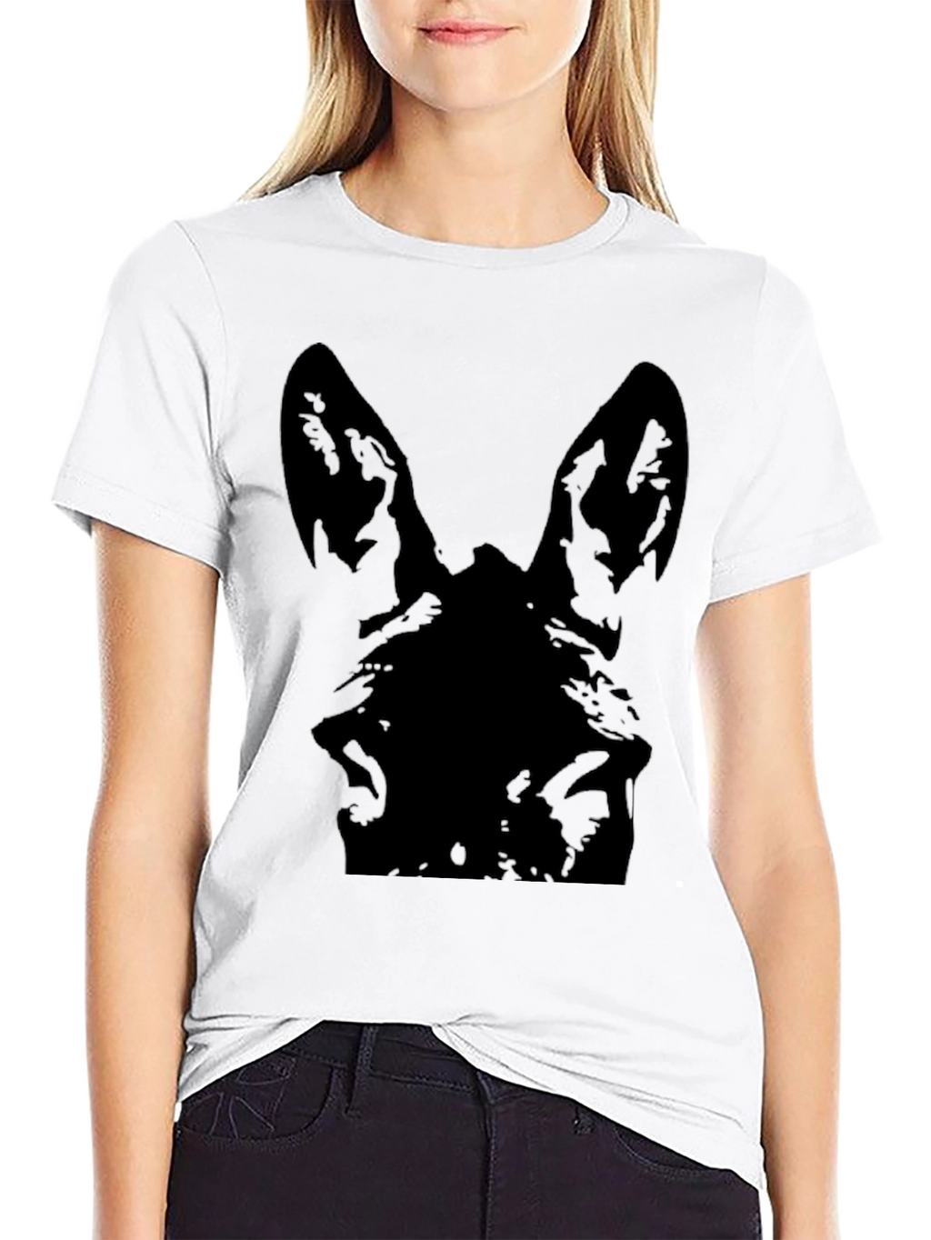 Black Dog Silhouette Graphic Tee