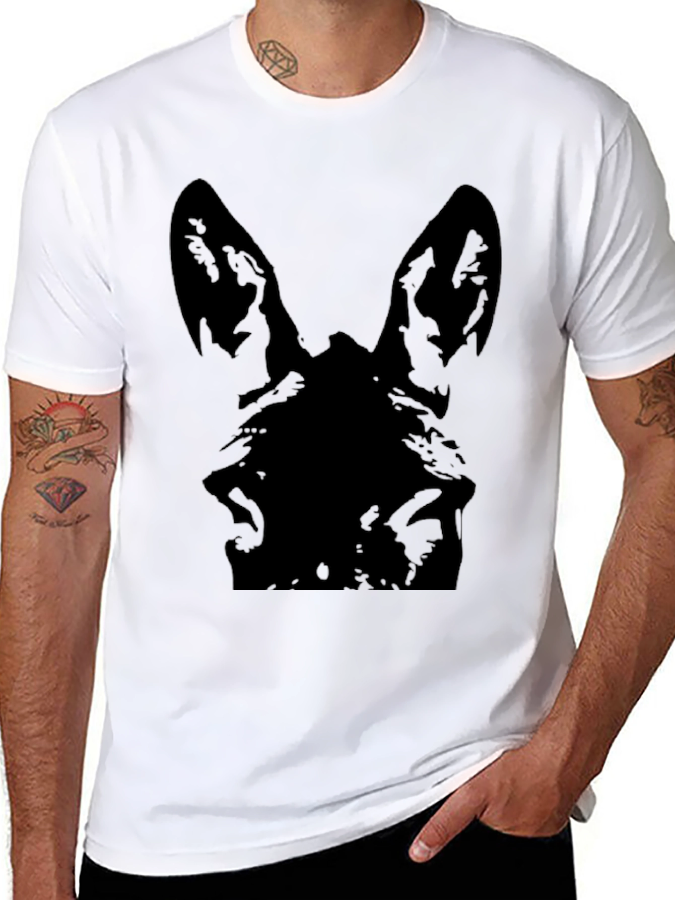 Black Dog Silhouette Graphic Tee