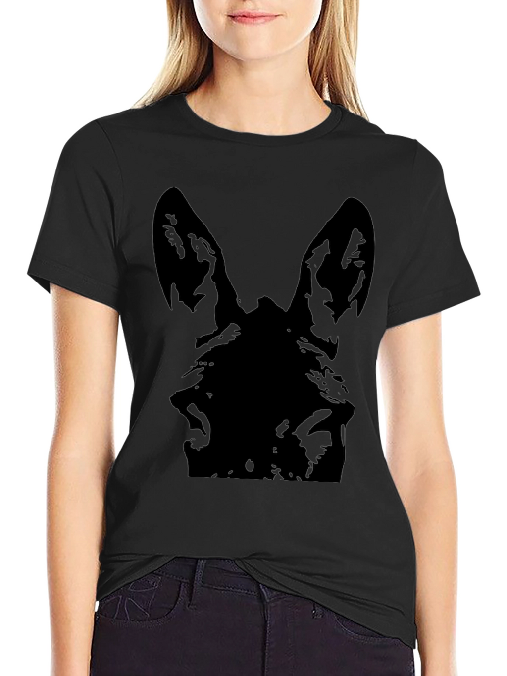 Black Dog Silhouette Graphic Tee