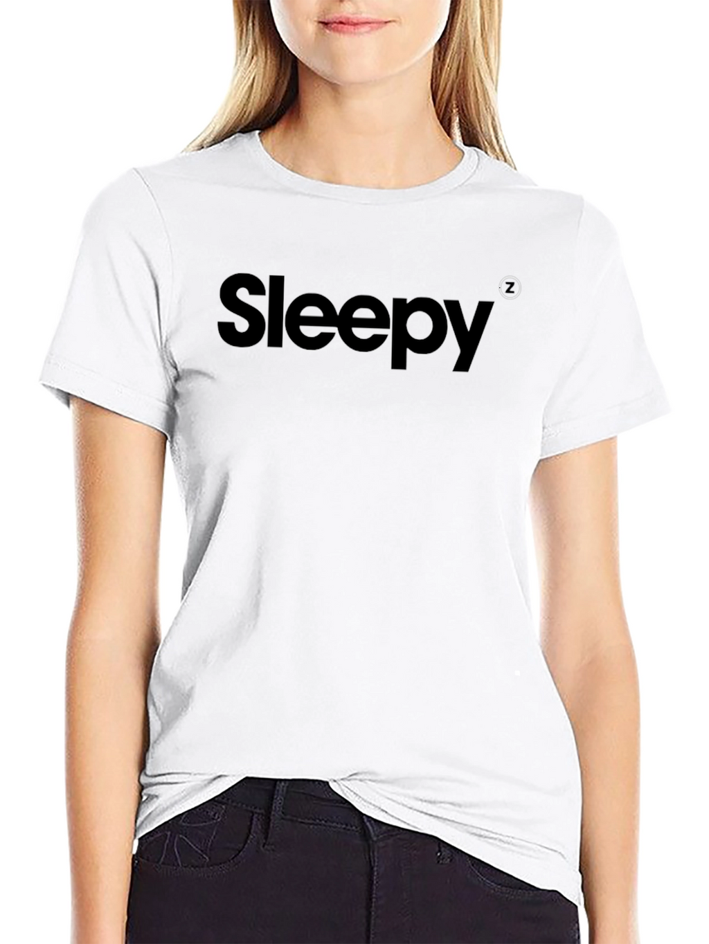 Sleepy Black Graphic Tee - Soft Cotton Comfort