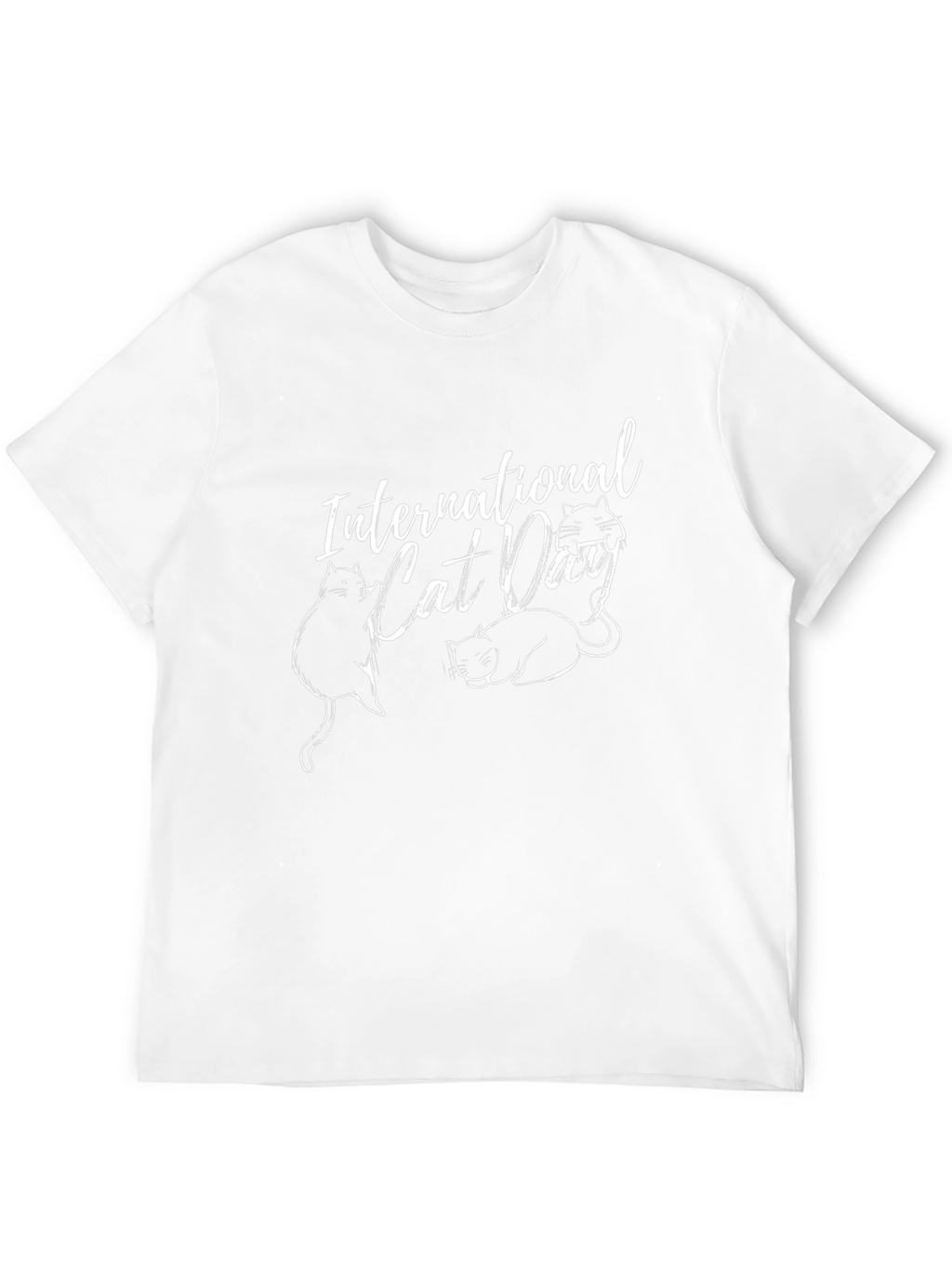 International Cat Day Black T-Shirt